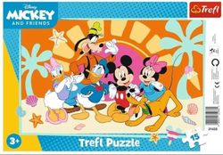купить Головоломка Trefl 31433 Puzzles 15 Frame: Ciekawski Miki, Disney Mickey Mouse and Friends в Кишинёве 