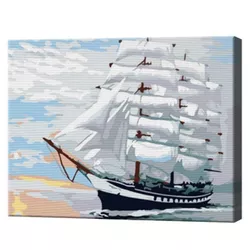 купить Картина по номерам Art Gallery CX4349 20x30cm Corabie cu panze albe в Кишинёве 