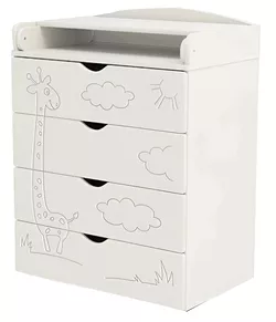 купить Комод-пеленатор PernaMea HappyBaby Girafa 800x1030 MDF alb (MW-DSK-J701) в Кишинёве 