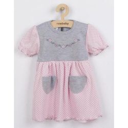 cumpără Lenjerie de pat pentru copii New Baby 41963 Платье короткий рукав pink-grey 62 (3-6m) în Chișinău 