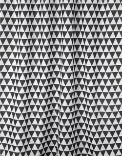 купить Занавеска для ванной Bisk 06880 TXT PLAIN alb/negru 180x200 в Кишинёве 