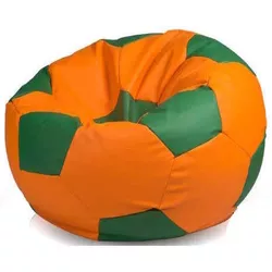 cumpără Fotoliu BeanBag BeanBag BM6096, Minge din piele ecologică Ares, L, portocaliu cu verde închis în Chișinău 