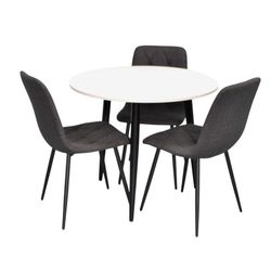 cumpără Set masă și scaune Evelin di Costacurta стол DT-404-3B + 3 стула YTC-080B Dark grey în Chișinău 