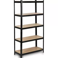 купить Офисный стеллаж FunFit Metal Storage 180x90x40cm (3265) Black в Кишинёве 