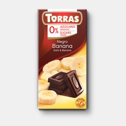 Ciocolata neagra & banana f/a zahar f/a gluten Torras 75g