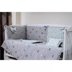 купить Детское постельное белье PernaMea Set lenjerie 8 piese Baby Panda Turcoaz (PM.100262/2) в Кишинёве 