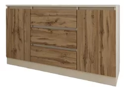 cumpără Comodă Smartex (16226) Т4 160cm Ivory+Stejar Inchis în Chișinău 