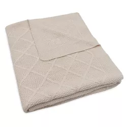 cumpără Lenjerie de pat pentru copii Jollein 516-511-68038 Paturica Check Knit Oatmeal, 75x100cm în Chișinău 