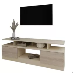 cumpără Comodă TV Smartex (16528) Т9 160cm TV Ivory+Stejar Deschis în Chișinău 