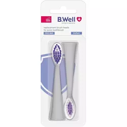 купить Сменная насадка для электрических зубных щеток B.Well Rezerva PRO-850 alba, 2buc в Кишинёве 