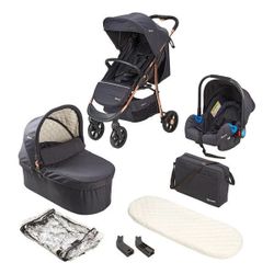 Коляска 3 в 1 BabyGo Style Black Rose