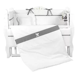 купить Детское постельное белье PernaMea Set lenjerie 8 piese Elegance Gri (PM.100102/3) в Кишинёве 