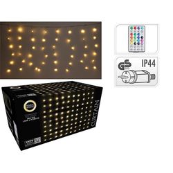 cumpără Ghirlandă Promstore 56510 Luminite de Craciun Cortina, 400LED, alb, 2x2m, 8reg.+telecom. în Chișinău 