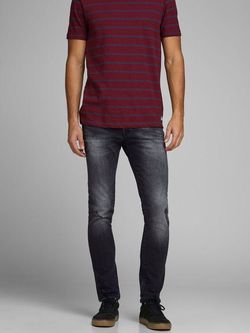 Брюки JACK&JONES Черно-серый в клетку jack & jones 12163511