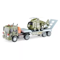 купить Машина Wenyi WY571G 1:16 Camion transportator cu fricțiune cu elicopter (lumini /sunete) в Кишинёве 