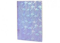 Carnet A5 80 foi coperta moale, Holograma hirtie crem, linie