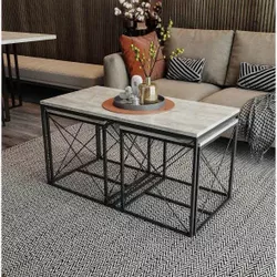 cumpără Măsuţă cafea Trendy Defne, Gri deschis, set în Chișinău 