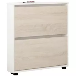 cumpără Raft pentru încălțăminte Mobildor-Lux Leo Slim 60x16x86H cm White/Sonoma în Chișinău 