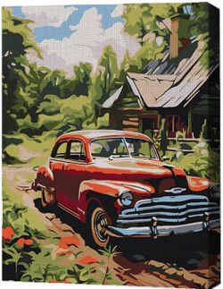 cumpără Tablou pe numere BrushMe RMG0026FC 30x40сm (fără cutie) Călătorie vintage în Chișinău 