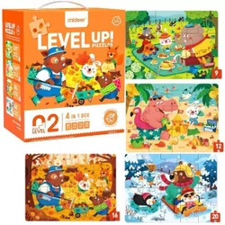 cumpără Puzzle Mideer MD3217 Seria de puzzle-uri Anotimpurile pădurii, 4 în 1, nivelul 2 în Chișinău 