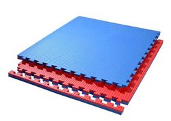 cumpără Saltea sportivă miscellaneous 2455 Tatami mat Eva 2x100x100cm 110kg/m3 (albastru-rosu) în Chișinău 