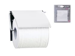 Держатель для бумаги WC с крышкой MSV, белый