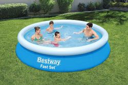 Piscina gonflabilă Bestway Fast Set, 6050L, Albastru/Alb, 57273