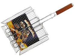 Решетка для гриля BBQ 23X30cm, с деревянной ручкой