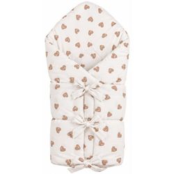 cumpără Lenjerie de pat pentru copii New Baby 59558 Одеяло-конверт муслин lace-up Little Hearts în Chișinău 