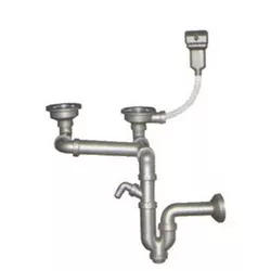 купить Сифон для кухонной мойки Asil TSF 12, dublu 3 1/2" si cu preaplin de pe cuva, TSF 12, ASIL в Кишинёве 