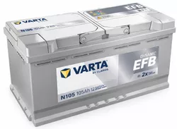 cumpără Acumulator auto Varta 105Ah 950А EFB (N105) 605500095 (394x175x190) în Chișinău 