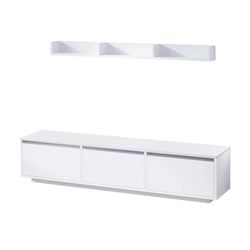 cumpără Comodă TV Trendy Prag, Alb 180x35x30cm în Chișinău 