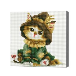 Котенок-путешественник, 20x20 см, алмазная мозаика