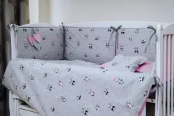 cumpără Lenjerie de pat pentru copii PernaMea Set lenjerie 8 piese Baby Panda Roz (PM.100262/1) în Chișinău 