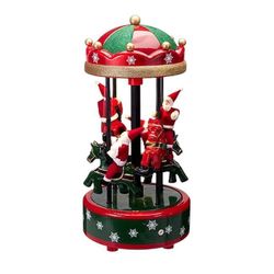 cumpără Decor de Crăciun și Anul Nou Promstore 56525 Figurina luminoasa Carusel, 50LED, 60cm, timer, 3xAA, alba în Chișinău 