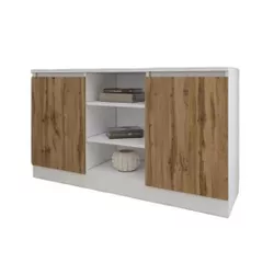 cumpără Comodă Smartex (16255) Т5 140cm Alb+Stejar inchis în Chișinău 