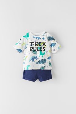 Tricou ZARA Alb cu imprimeu 1880/589/401