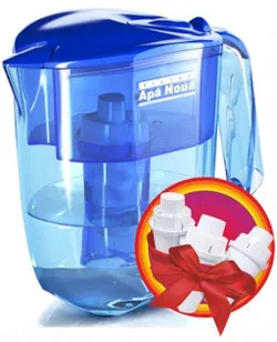 купить Фильтр-кувшин для воды Apa Noua FF Silver AN голубой (+3 картриджа) в Кишинёве 