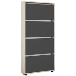 купить Полка для обуви Mobildor-Lux Leo Slim 90x16x164H cm Sonoma/Anthracite в Кишинёве 