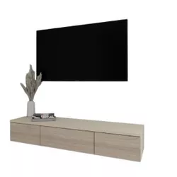 купить Тумба напольная для TV Smartex (16572) Т10 120 TV-Навесная Ivory+Stejar Deschis в Кишинёве 