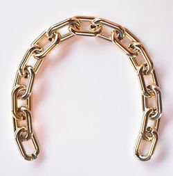 Lanț acrilic, 38 cm / auriu