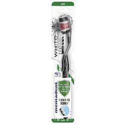 Мягкая зубная щетка MENTADENT SPAZZOLINO WHITE SYSTEM CARBON, 1 шт