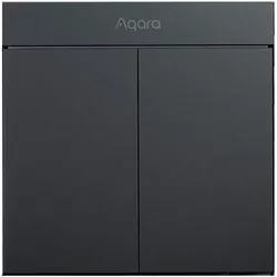 cumpără Întrerupător electric Aqara by Xiaomi ZNQBKG25LM Black H1M - 2 клавиши (c нулём) квадратный подрозетник în Chișinău 
