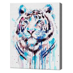 Tigrul în acuarelă, 40х50 cm, pictură pe numere Articol: GX36713