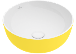 Lavoar cu montarea pe blat rotund Villeroy & Boch Artis TitanCeram, Lemon