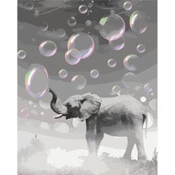 купить Картина по номерам BrushMe BS53701 40*50 cm (în cutie) Elefant visător в Кишинёве 
