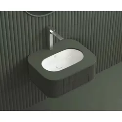 cumpără Lavoar Dremex Gelcoat IRIS Round 514x306x140 White Glossy în Chișinău 