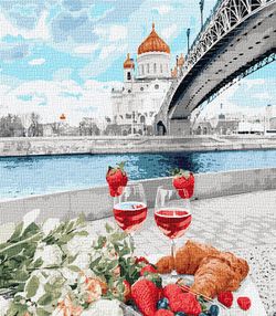 Картина по номерам 40x50 Романтический пикник 03586