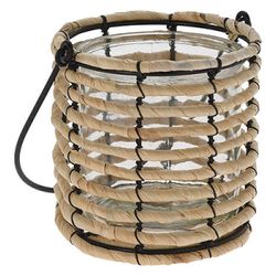 cumpără Lumânare Promstore 44939 Candelabru spuspendat Cilindru 32x17cm, stuf/sticla în Chișinău 