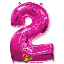Цифра "2"  с гелием